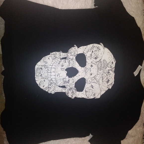 Sugar skull pug tee shirt xl - Picture 3 of 4